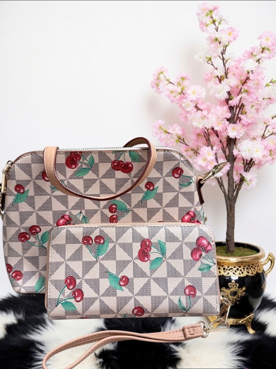Cherry lover Handbags - CHERRY LOVER GEOMETRIC PRINT CROSSBODY BAG NWOT